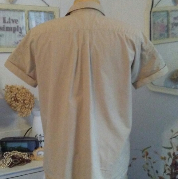 J Crew Tan Utility/Camp Shirt - Picture 5 of 6